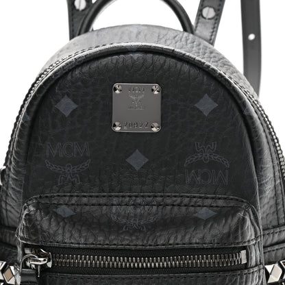 MCM Visetos Side Stud X-Mini Stark Bebe Boo Backpack Black 8 of 13