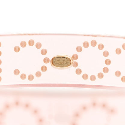 Chanel Resin Pearl Coco Cuff Transparent Pink 4 of 4