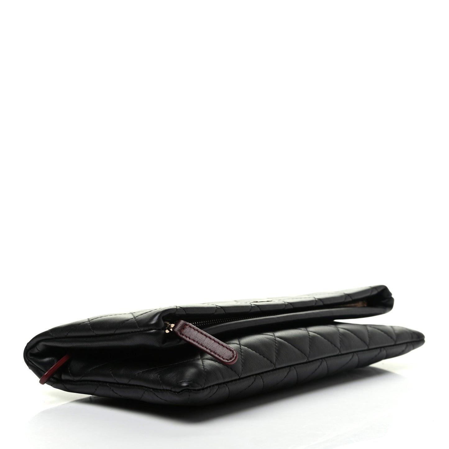 Lambskin Quilted CC Beauty Clutch Black