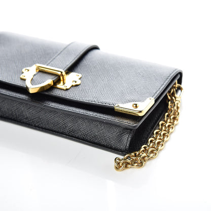 Prada Saffiano Cahier Mini Bag Black 9 of 12