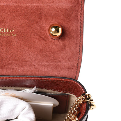 Chloe Calfskin Lizard Embossed Small Aby Lock Sepia Brown 11 of 13