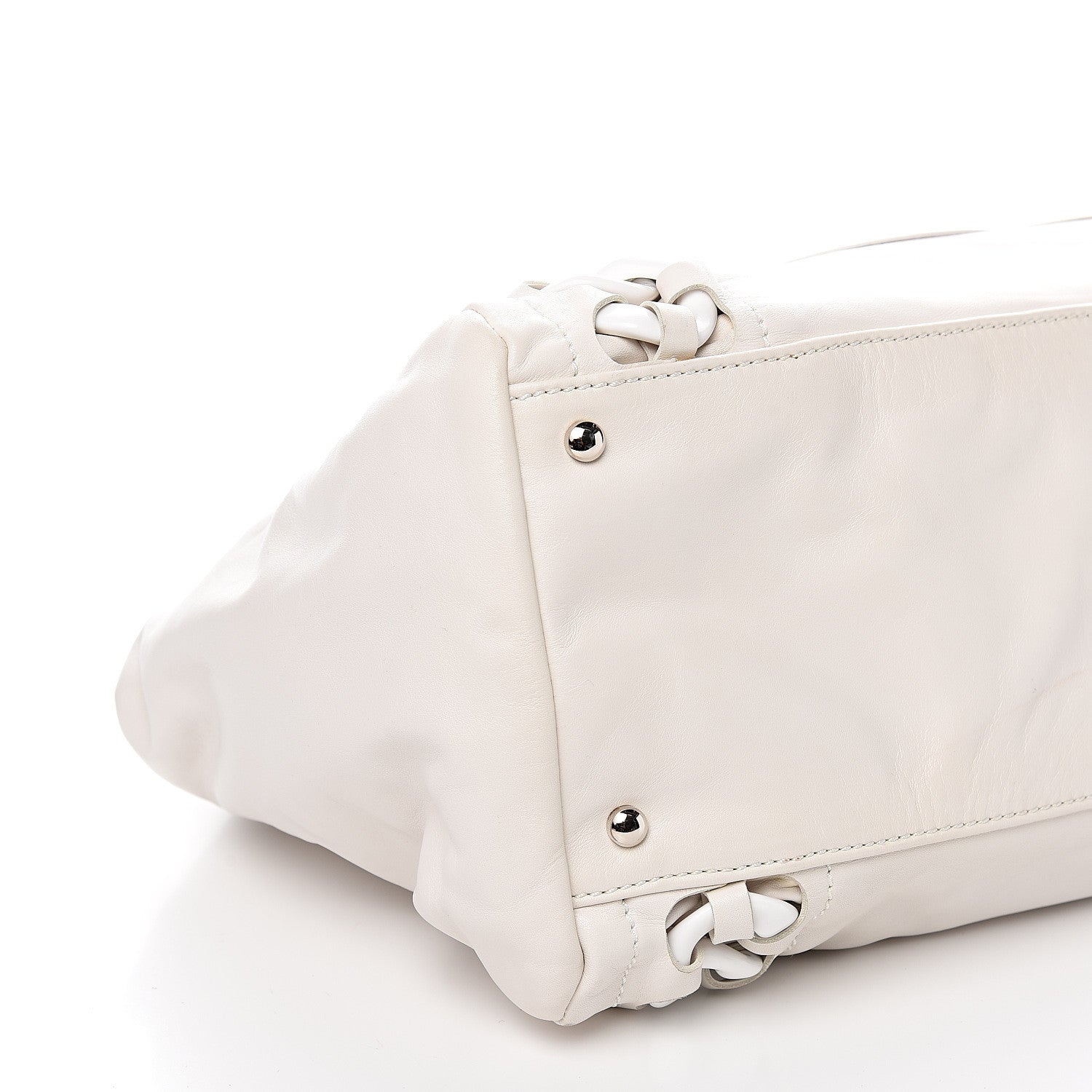 Chanel Calfskin Modern Chain Rhodoid East West Tote White 8 of 11