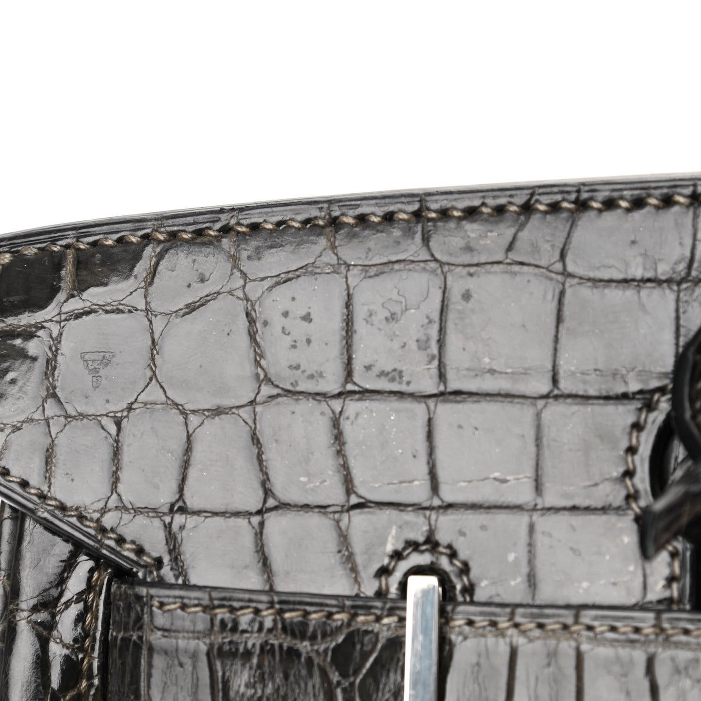 Shiny Niloticus Crocodile Birkin 30 Graphite