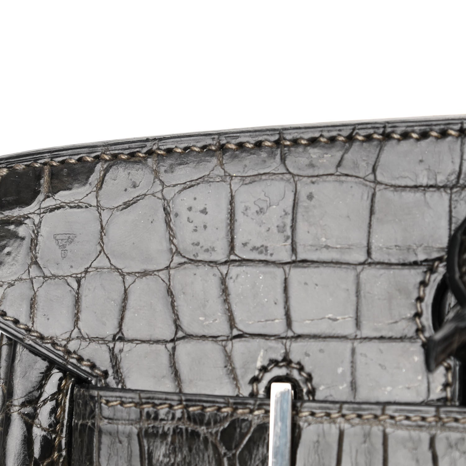 Hermes Shiny Niloticus Crocodile Birkin 30 Graphite 18 of 18