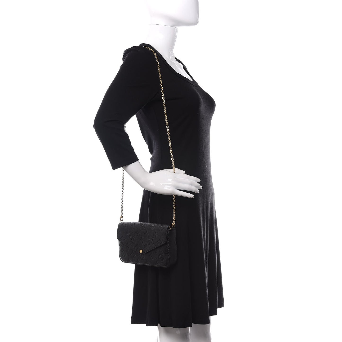 Empreinte Pochette Felicie Chain Wallet Black