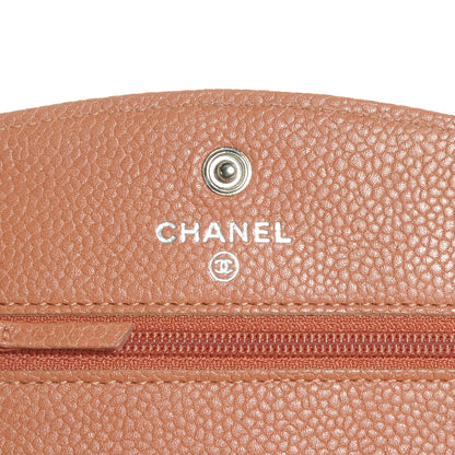 Chanel Caviar Wallet on Chain WOC Dark Beige 6 of 8