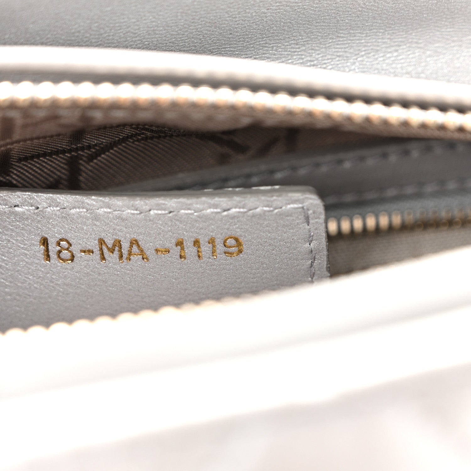 Christian Dior Pearly Lambskin Cannage Medium Lady Dior Grey 7 of 10