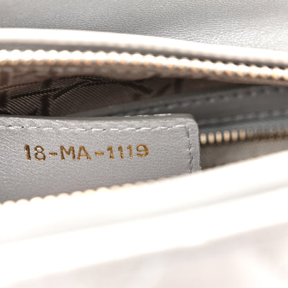 Christian Dior Pearly Lambskin Cannage Medium Lady Dior Grey 7 of 10