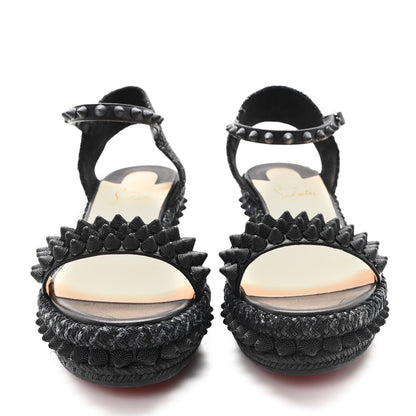Christian Louboutin Calfskin Lata 60 Sandals 38 Black 3 of 9