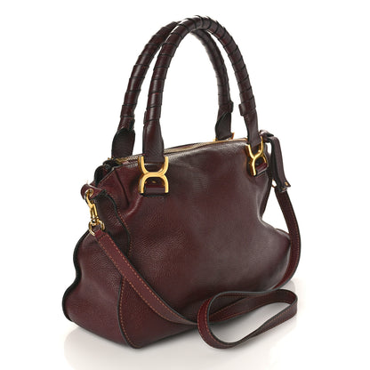 Chloe Calfskin Medium Marcie Satchel Wine Purple 3 of 12