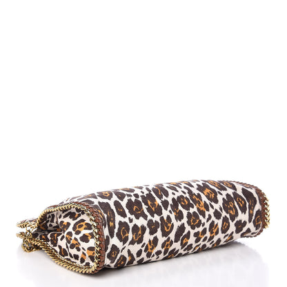 Stella McCartney Linen Leopard Falabella Fold Over Tote Fawn 4 of 13