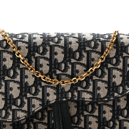 Christian Dior Oblique Saddle Chain Pouch  Blue 8 of 10