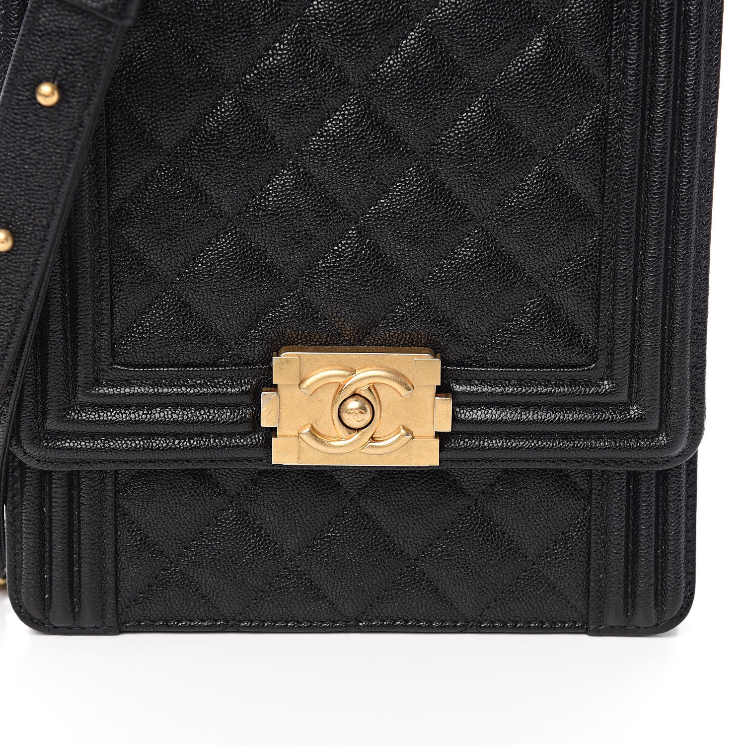 Chanel Caviar Quilted North South Boy Flap Black 10 of 11
