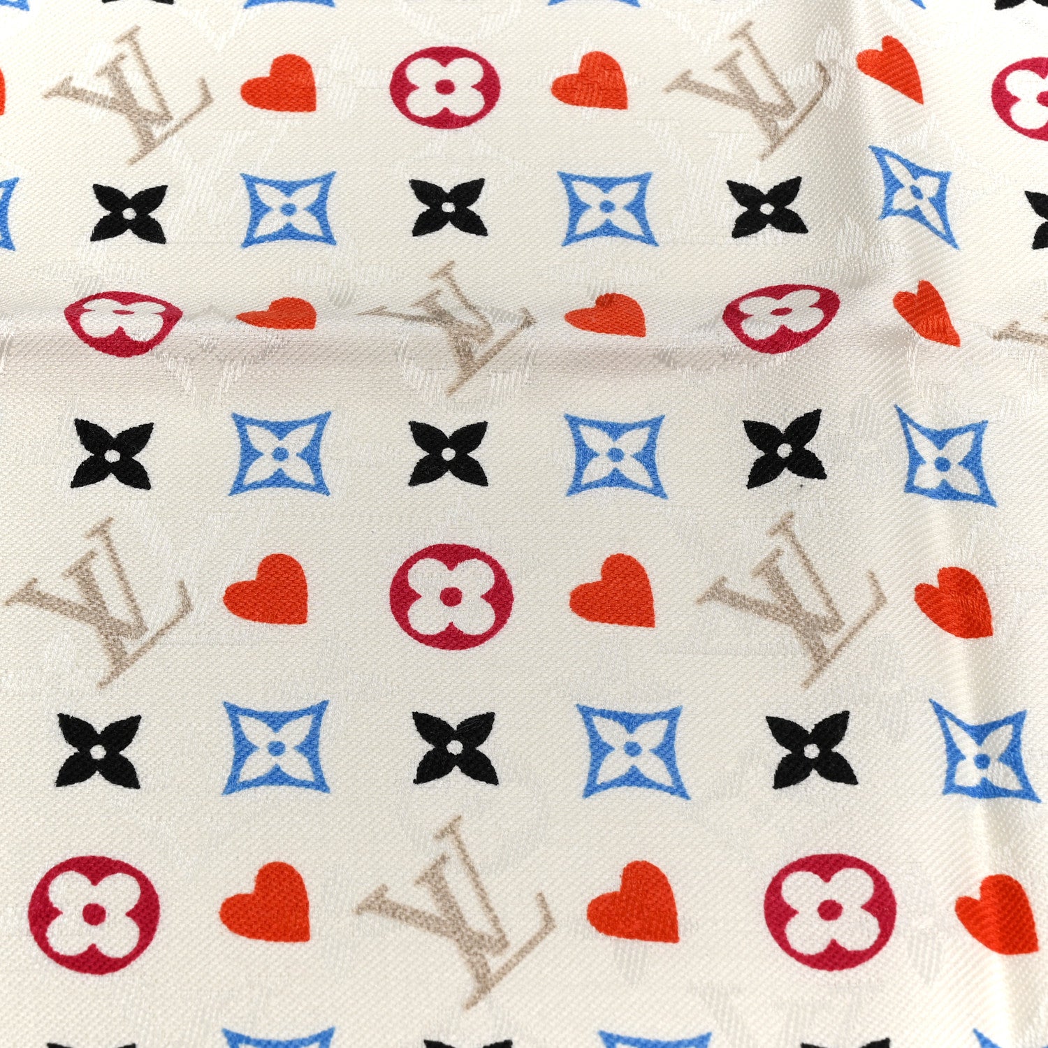 Louis Vuitton Silk Wool Game On Scarf Black White 4 of 4