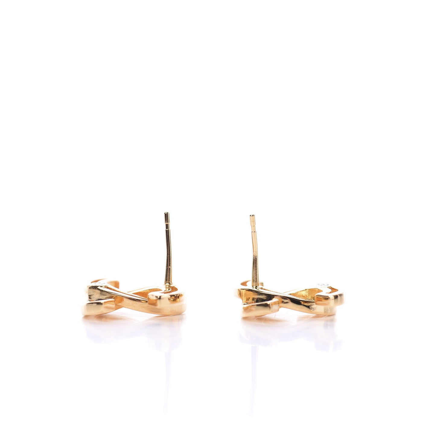 Metal Obazine CC Earrings Gold