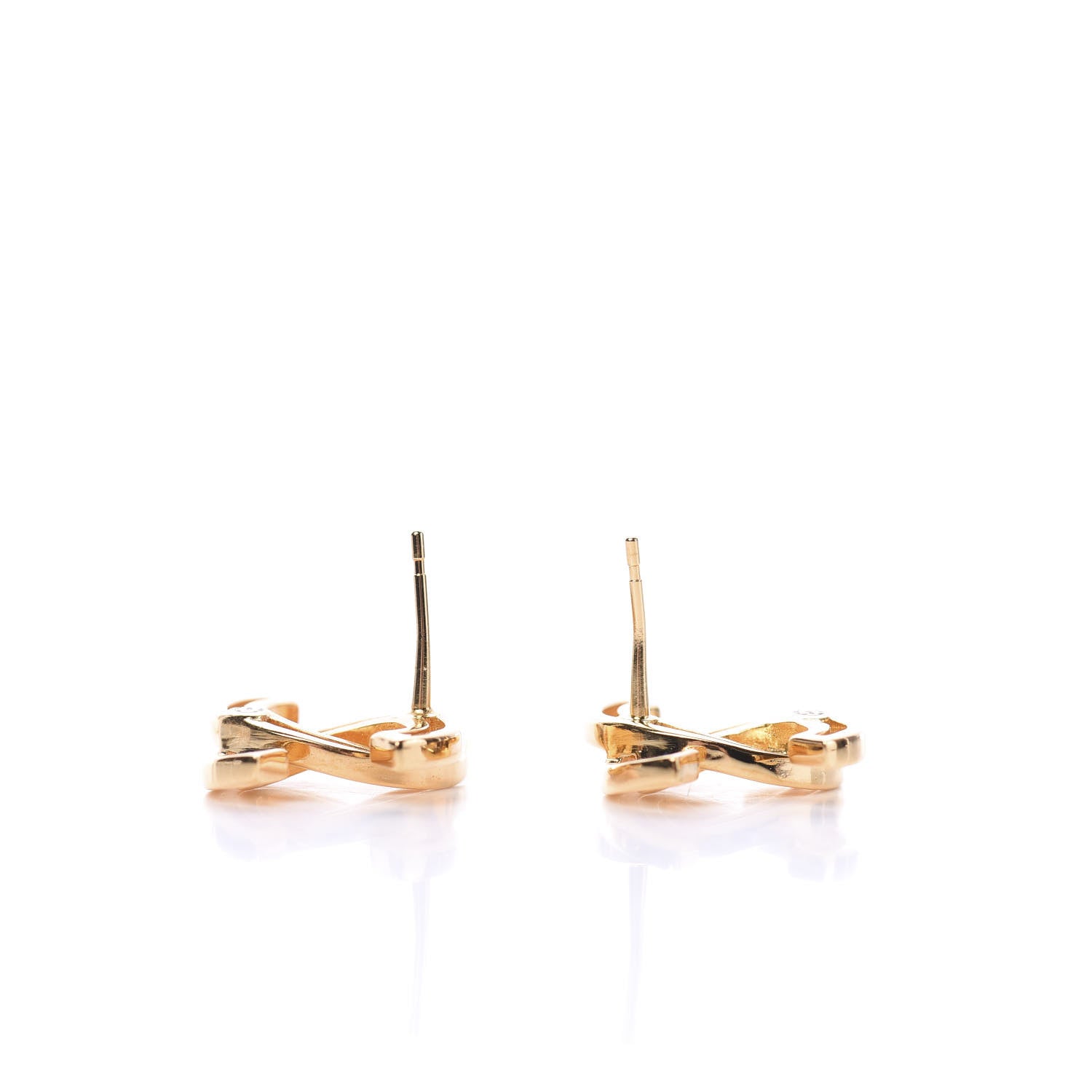 Chanel Metal Obazine CC Earrings Gold 5 of 7