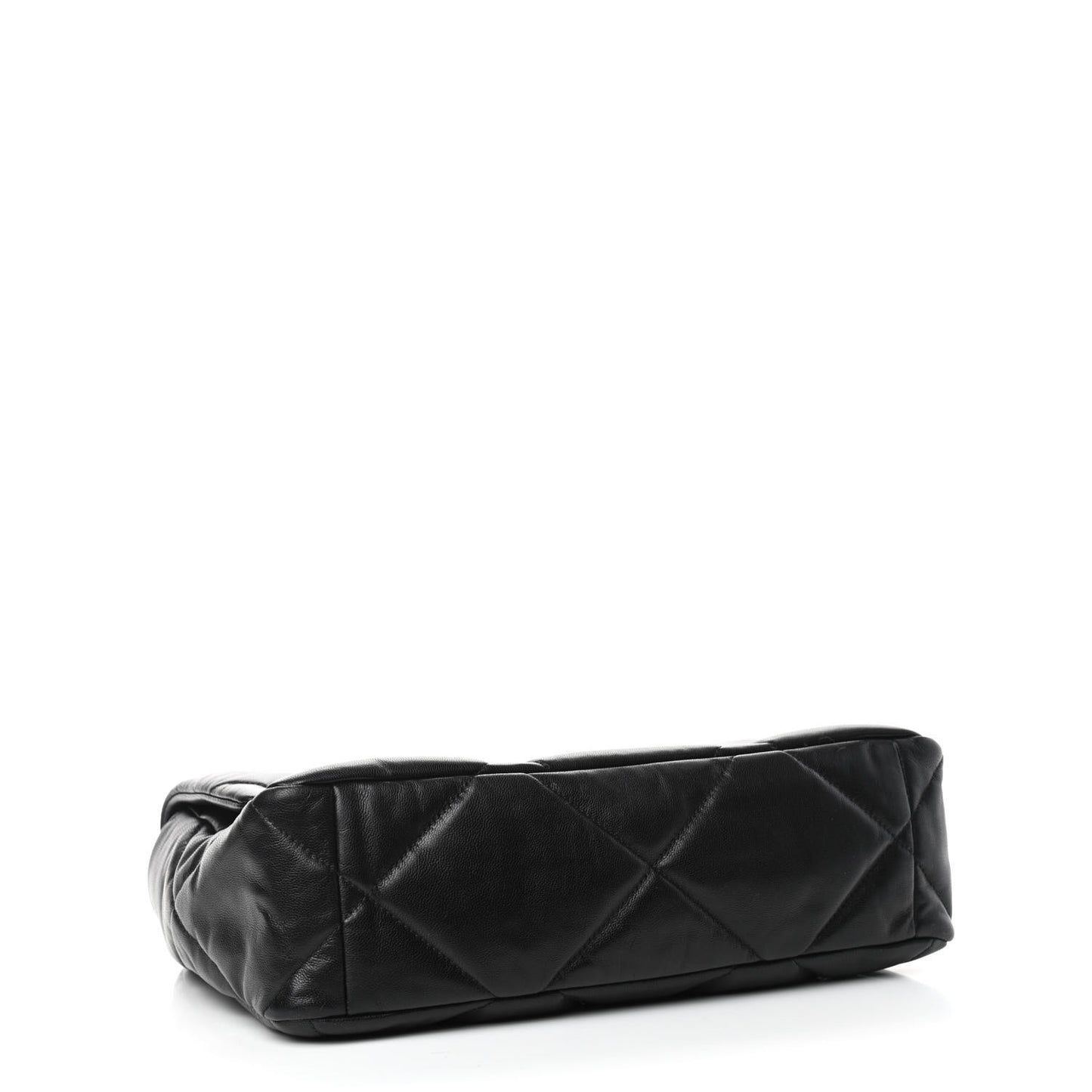 Goatskin Quilted Large Chanel 19 Flap Black