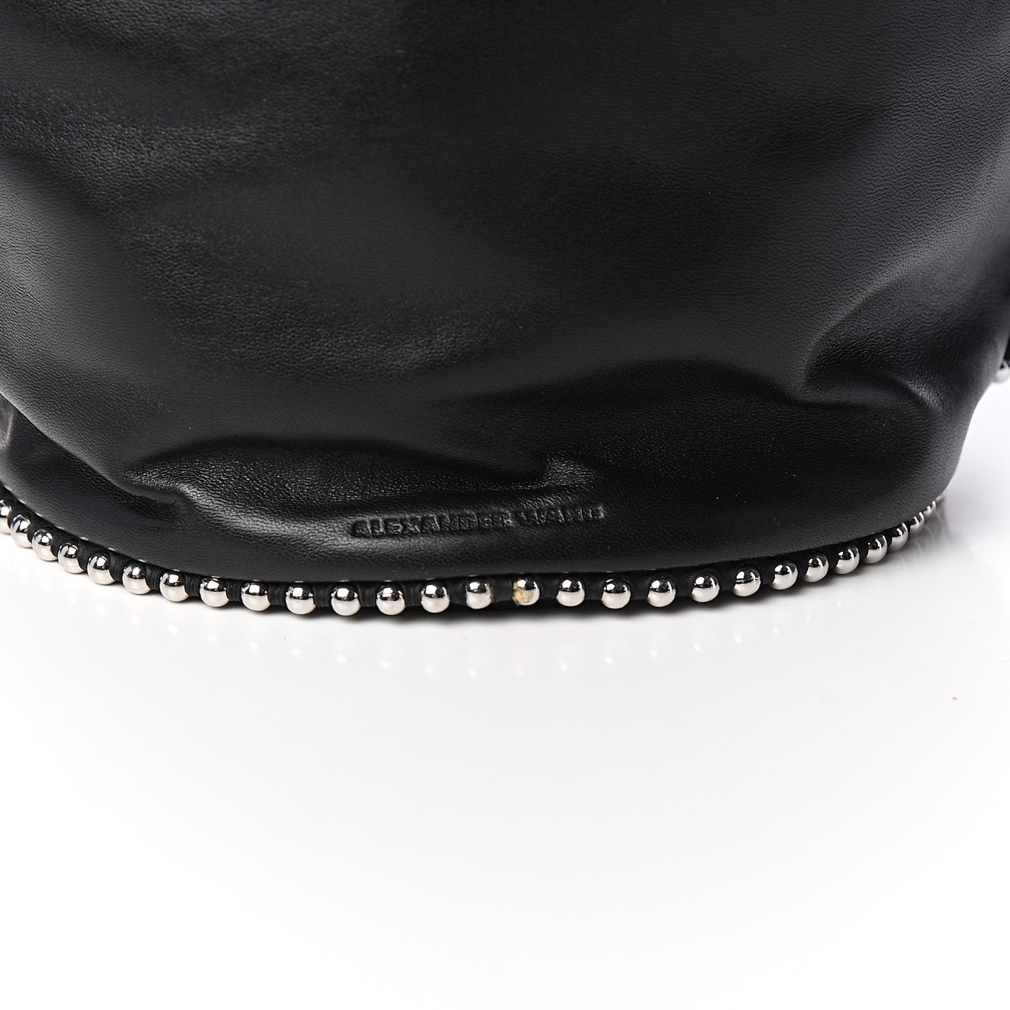 Lambskin Attica Chain Dry Sack Bucket Bag Black
