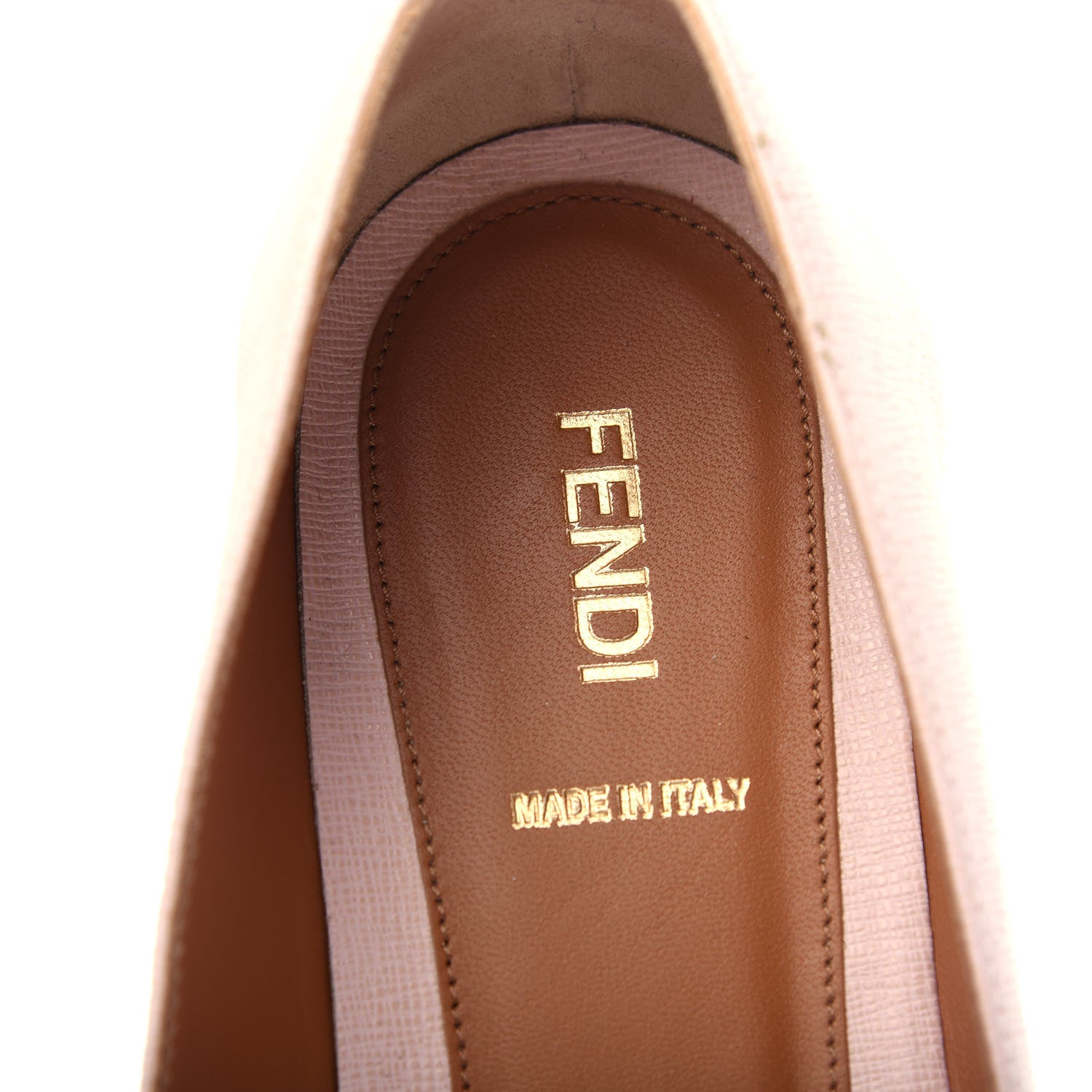 Fendi Saffiano Monster Flats 38.5 Pink Plaster 8 of 10