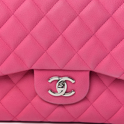 Chanel Iridescent Caviar Quilted Jumbo Double Flap Pink 16 of 16