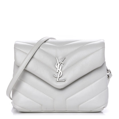 Saint Laurent Calfskin Y Quilted Monogram Toy Loulou Chain Satchel Ivory 1 of 9