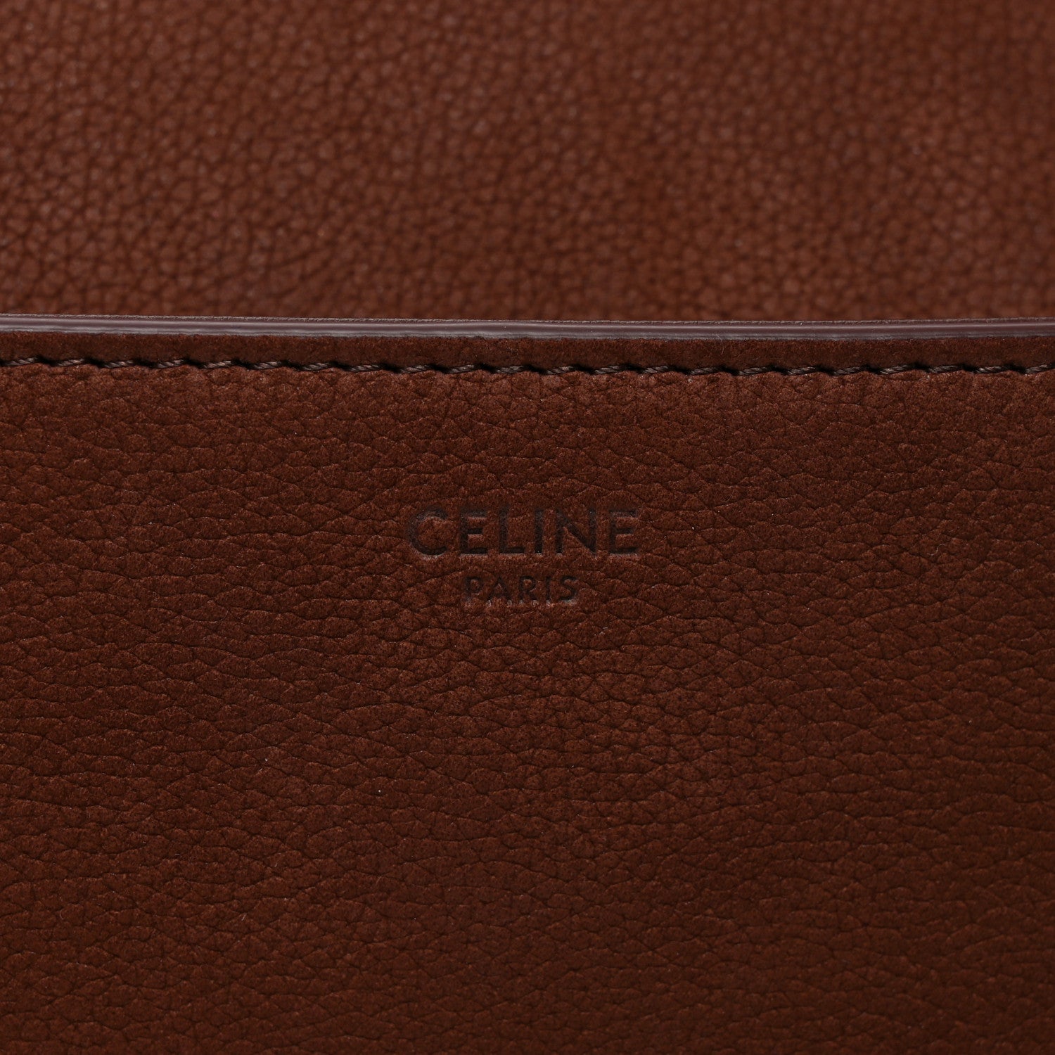 Celine Grained Nubuck Calfskin Medium Nino Chestnut 6 of 9