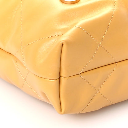 Chanel Shiny Calfskin Quilted Mini Chanel 22 Yellow 9 of 11