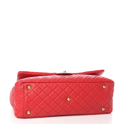 Chanel Calfskin Quilted Small XXL Travel Flap Bag Red 4 of 11
