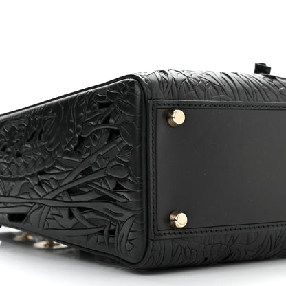 Christian Dior Calfskin Laser Cut Large Lady Dior Black 8 of 9