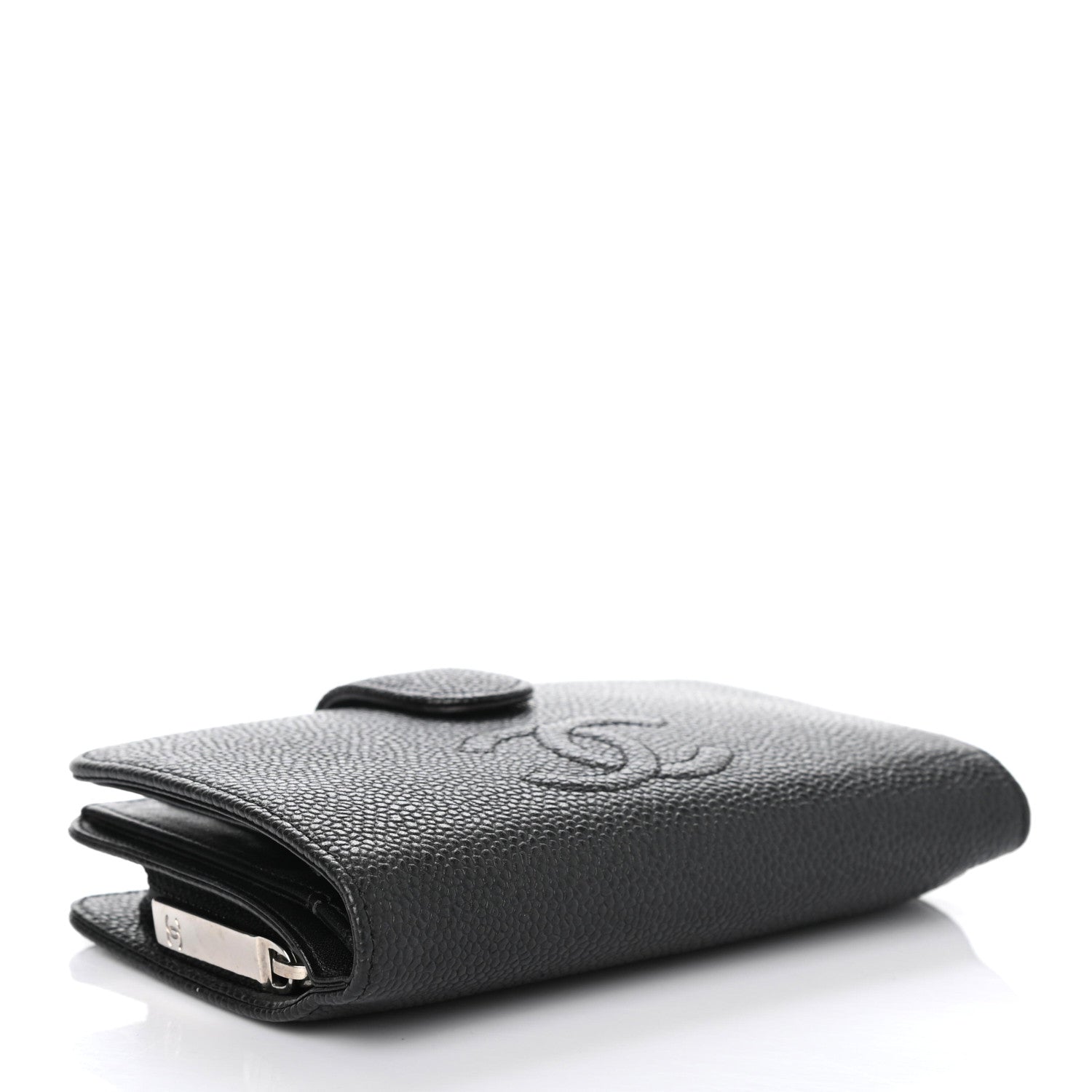 Chanel Caviar Timeless CC Zipped Pocket Wallet Black 3 of 5