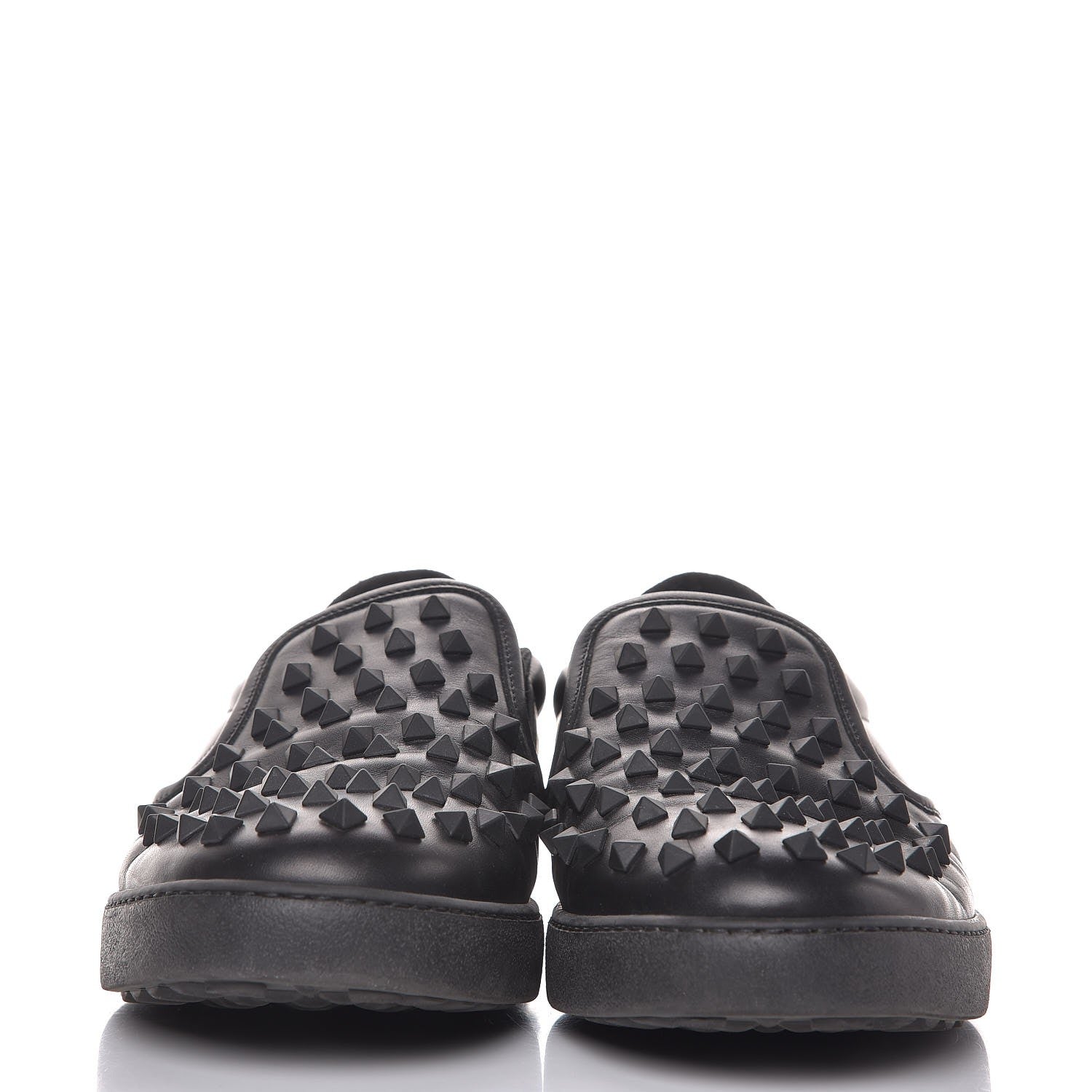Valentino Garavani Vitello Rockstud Slip On Sneakers 43 Black 2 of 9