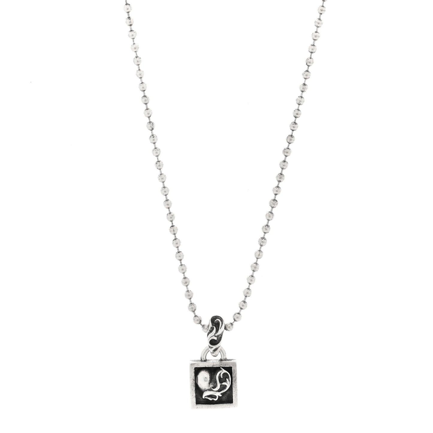 Sterling Silver Framed Heart Pendant Necklace