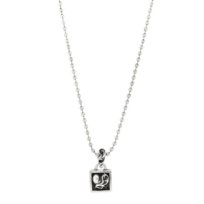 Chrome Hearts Sterling Silver Framed Heart Pendant Necklace 1 of 5