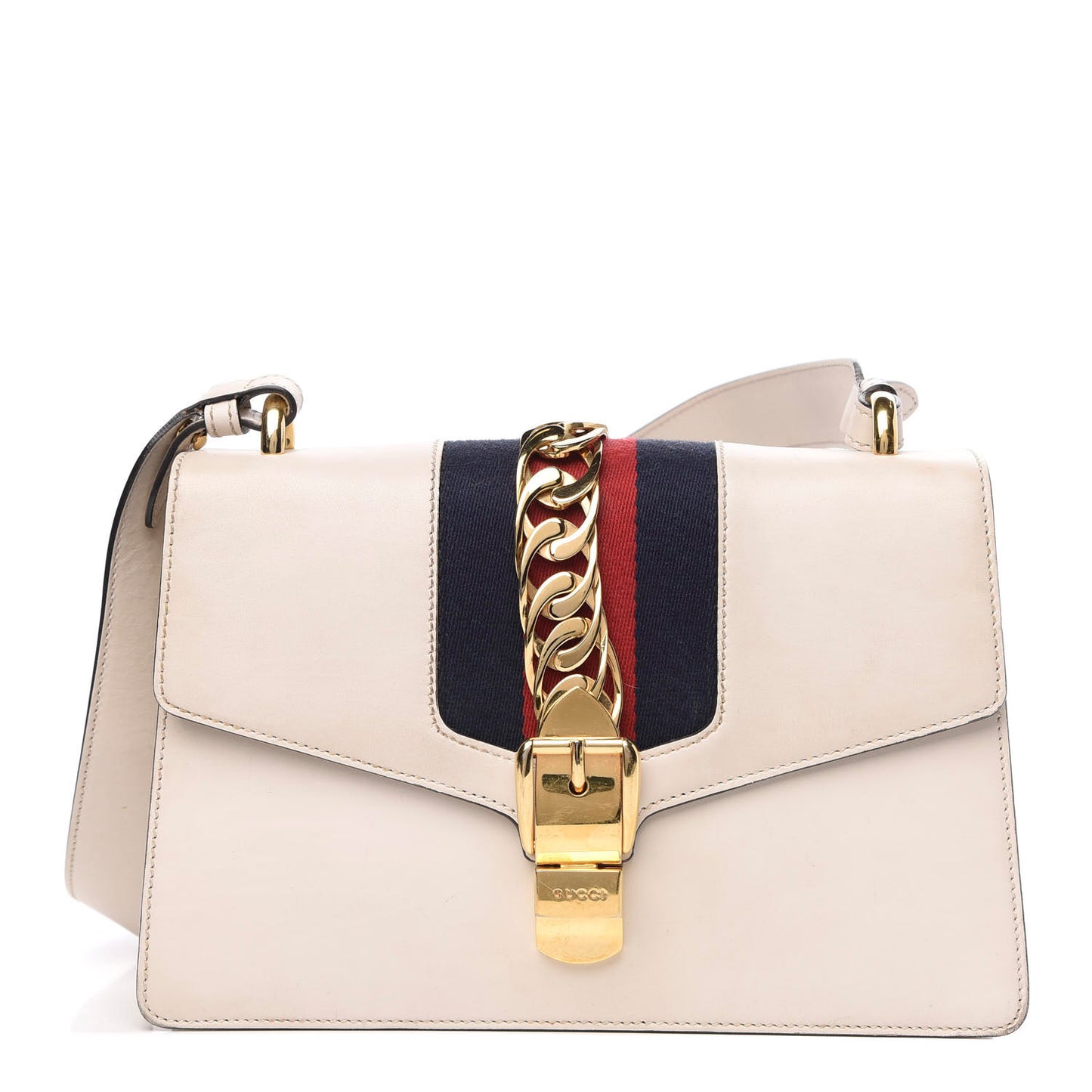 Calfskin Small Sylvie Shoulder Bag Off White