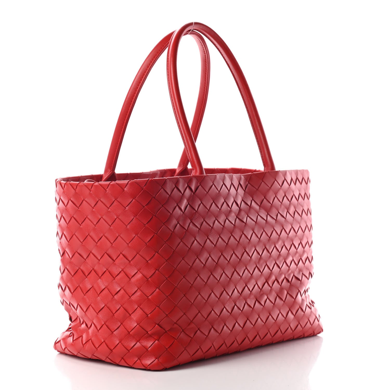 Bottega Veneta Nappa Intrecciato Tote Red 2 of 7