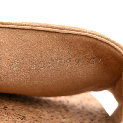 Chanel Suede Cork Mule Sandal 35 Beige Black 9 of 11