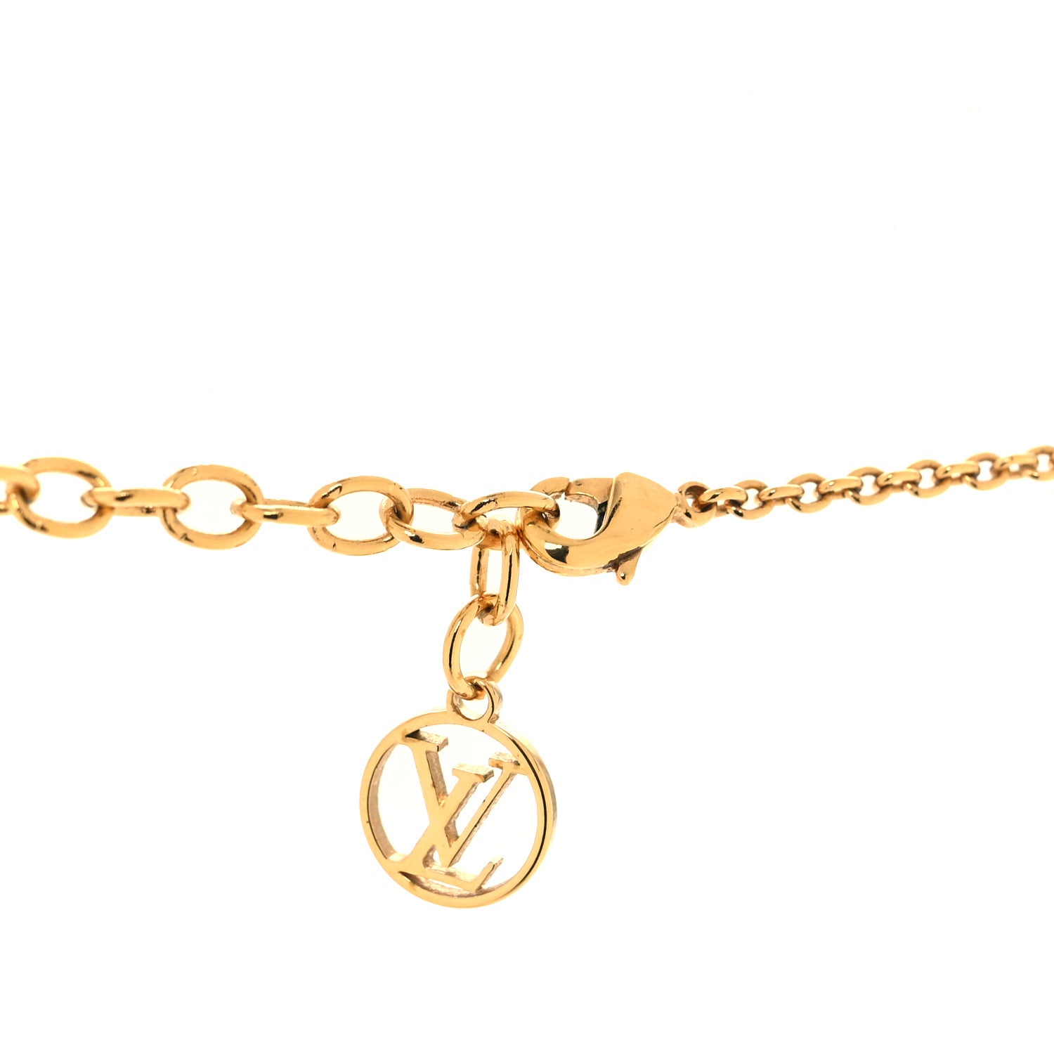 Louis Vuitton Essential V Necklace Gold 4 of 5