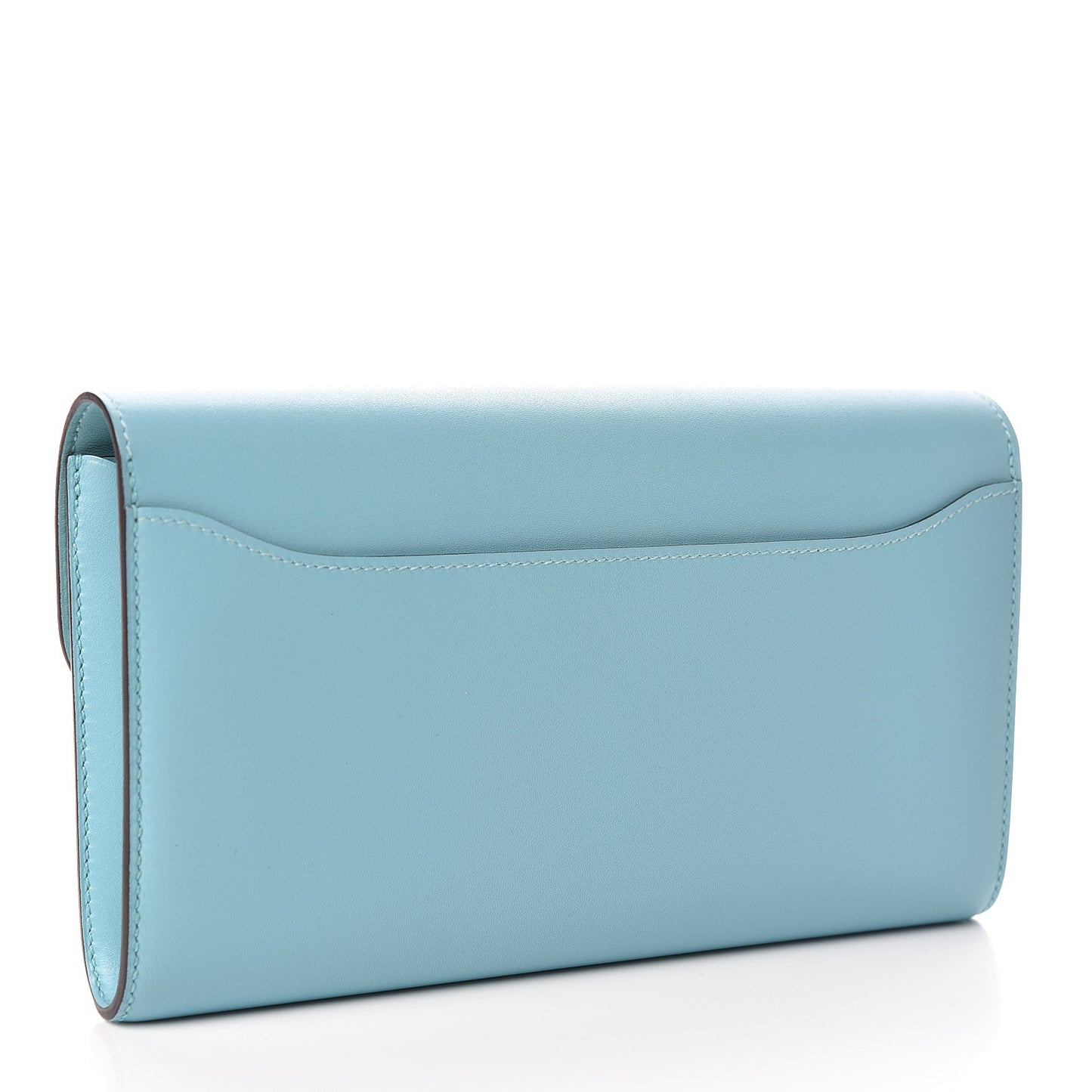 Tadelakt Lizard Constance Long Wallet Bleu Atoll Ficelle