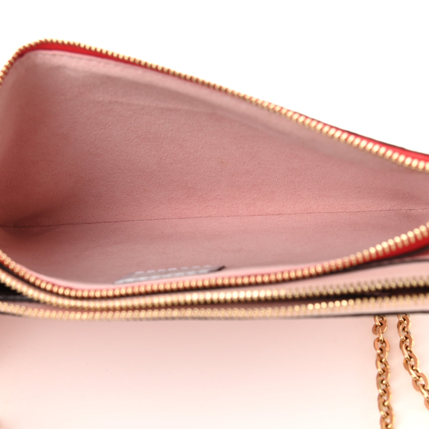 Monogram Giant Double Zip Pochette Rouge