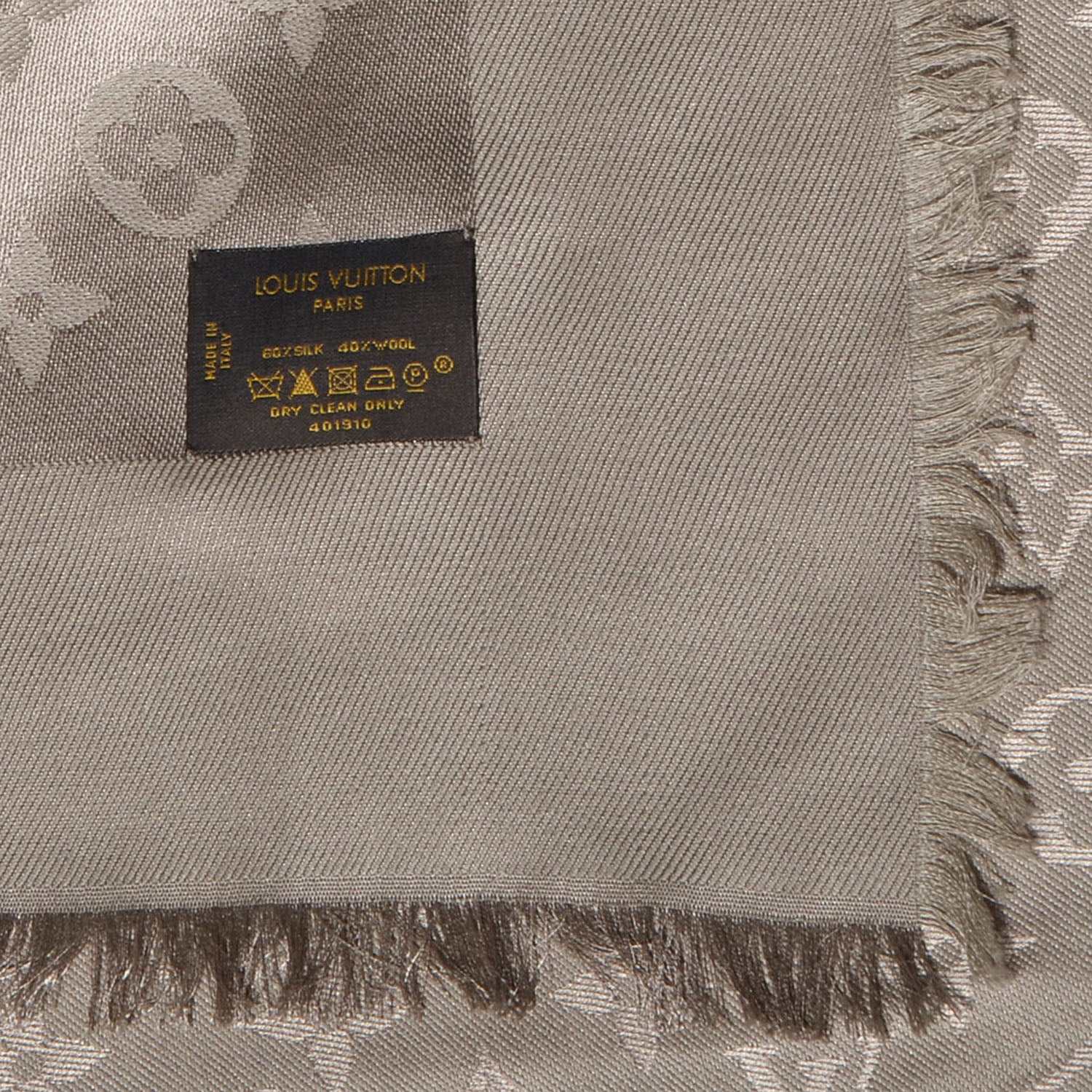 Louis Vuitton Silk Wool Monogram Shawl Verone 5 of 5