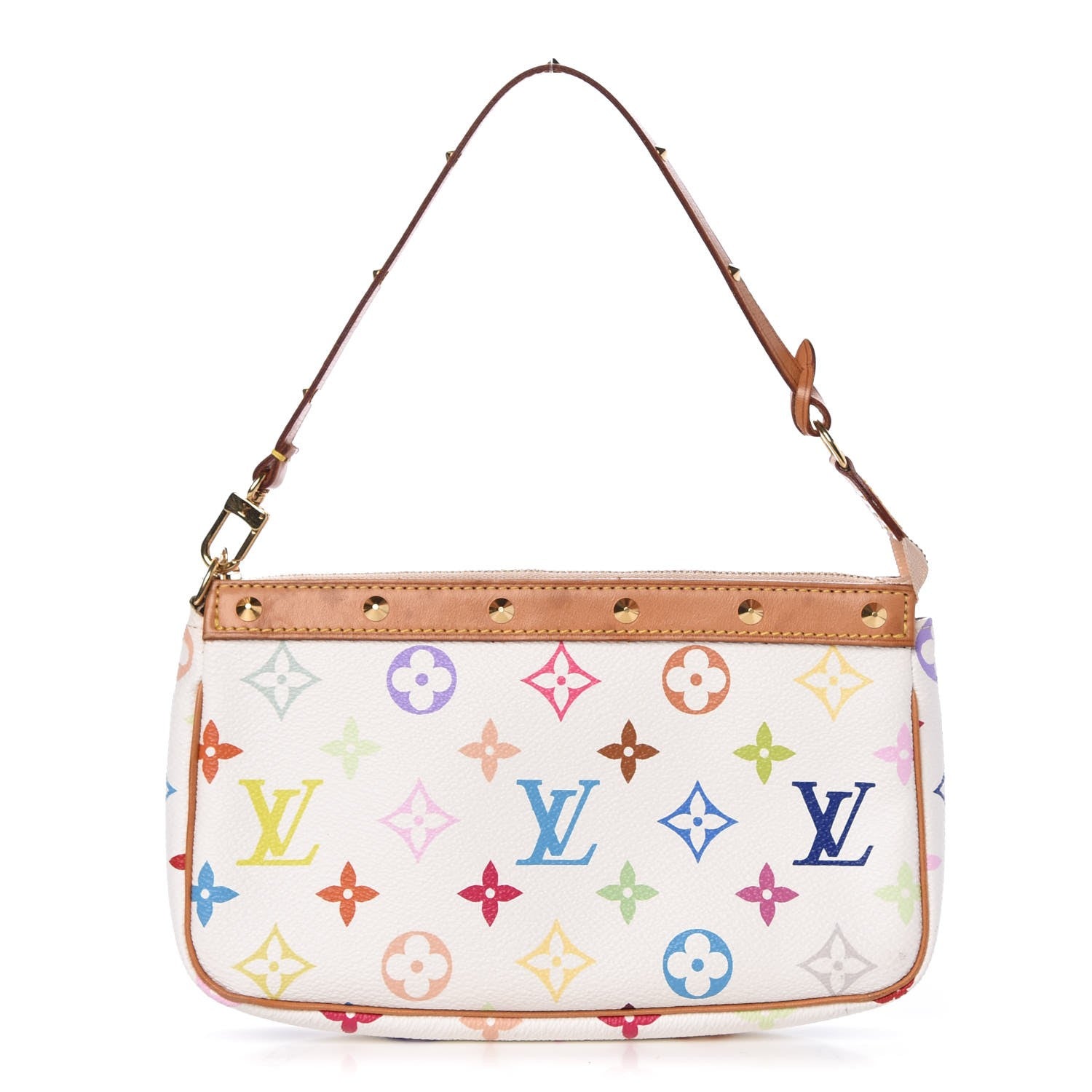 Louis Vuitton Monogram Multicolor Pochette Accessories White 1 of 12