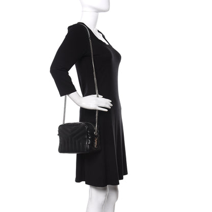 Saint Laurent Calfskin Y Quilted Monogram Small Loulou Bowling Bag Black 2 of 12