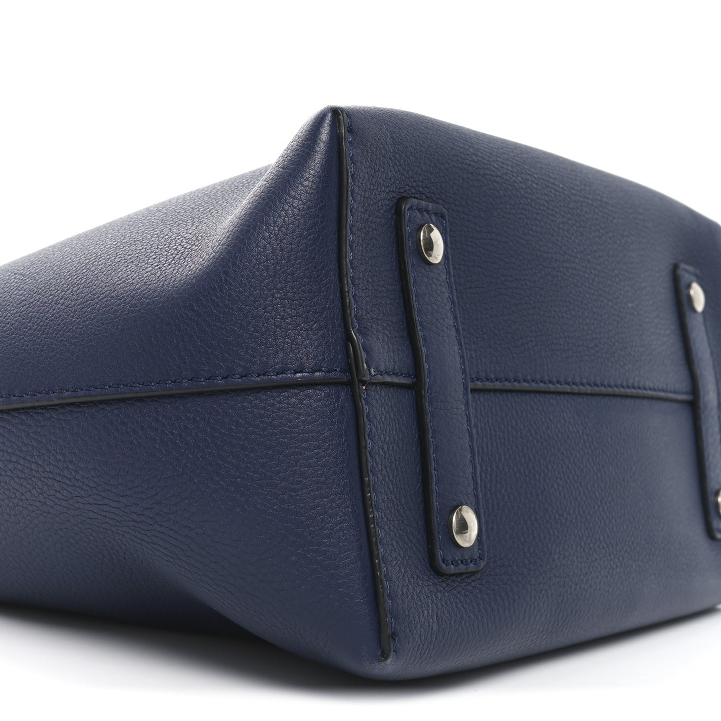 Soft Grain Calfskin Small Belt Bag Navy White