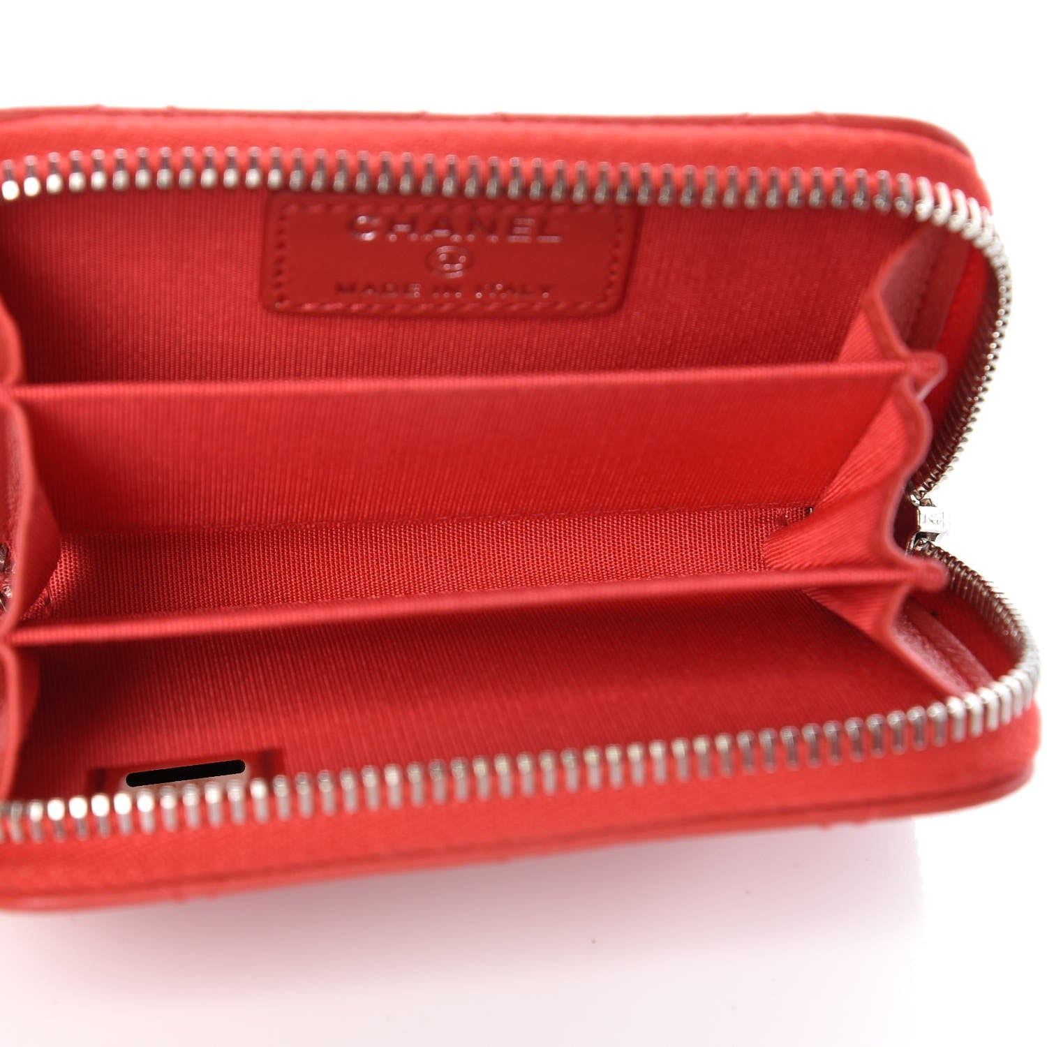 Chanel Lambskin Double Stitch Zip Coin Purse Coral Pink 5 of 8