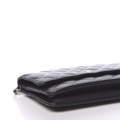 Chanel Lambskin Quilted Wallet On Chain WOC Black 14 of 16