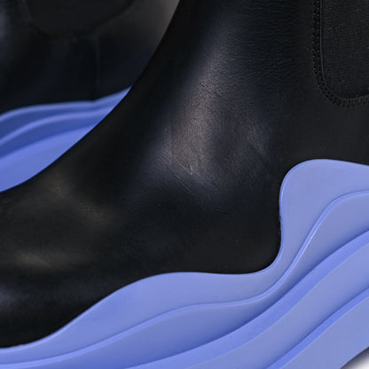 Bottega Veneta Calfskin The Tire Chelsea Boots 37 Black Periwinkle 7 of 10