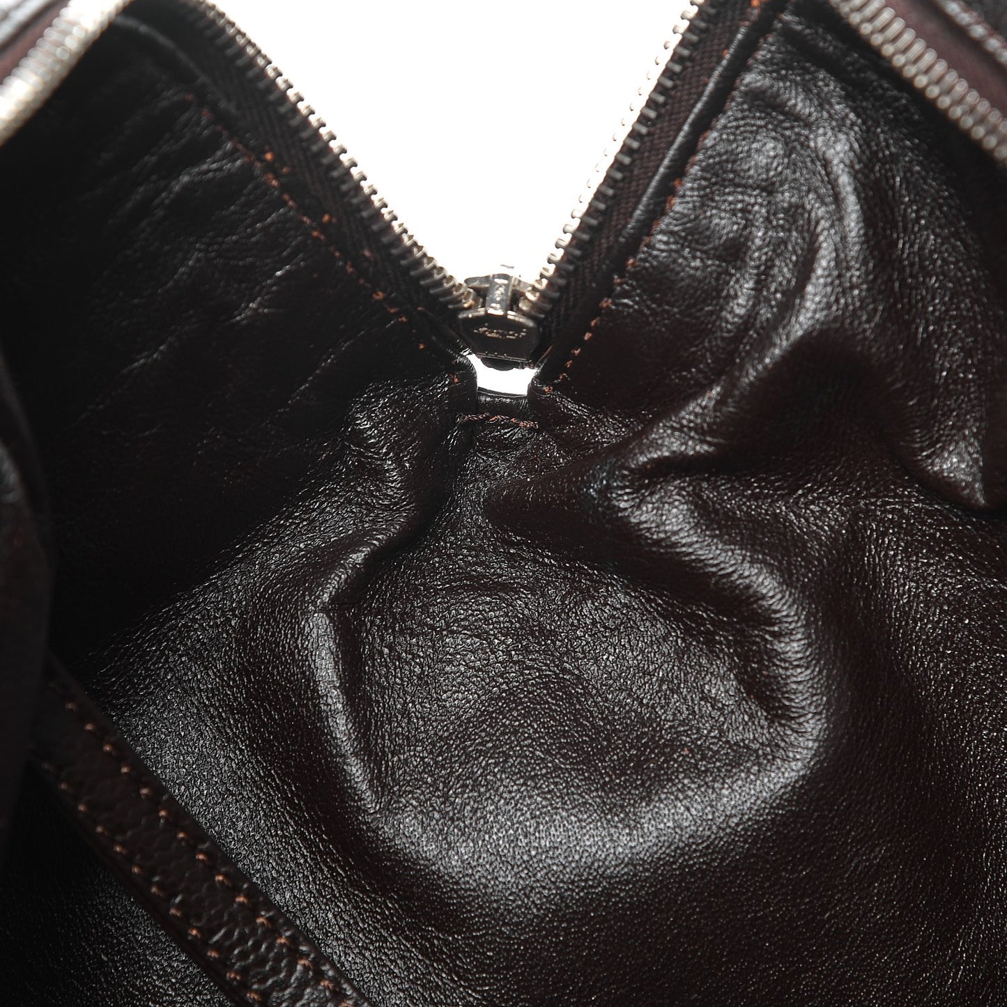 Caviar Quilted CC Timeless Bowler Brown