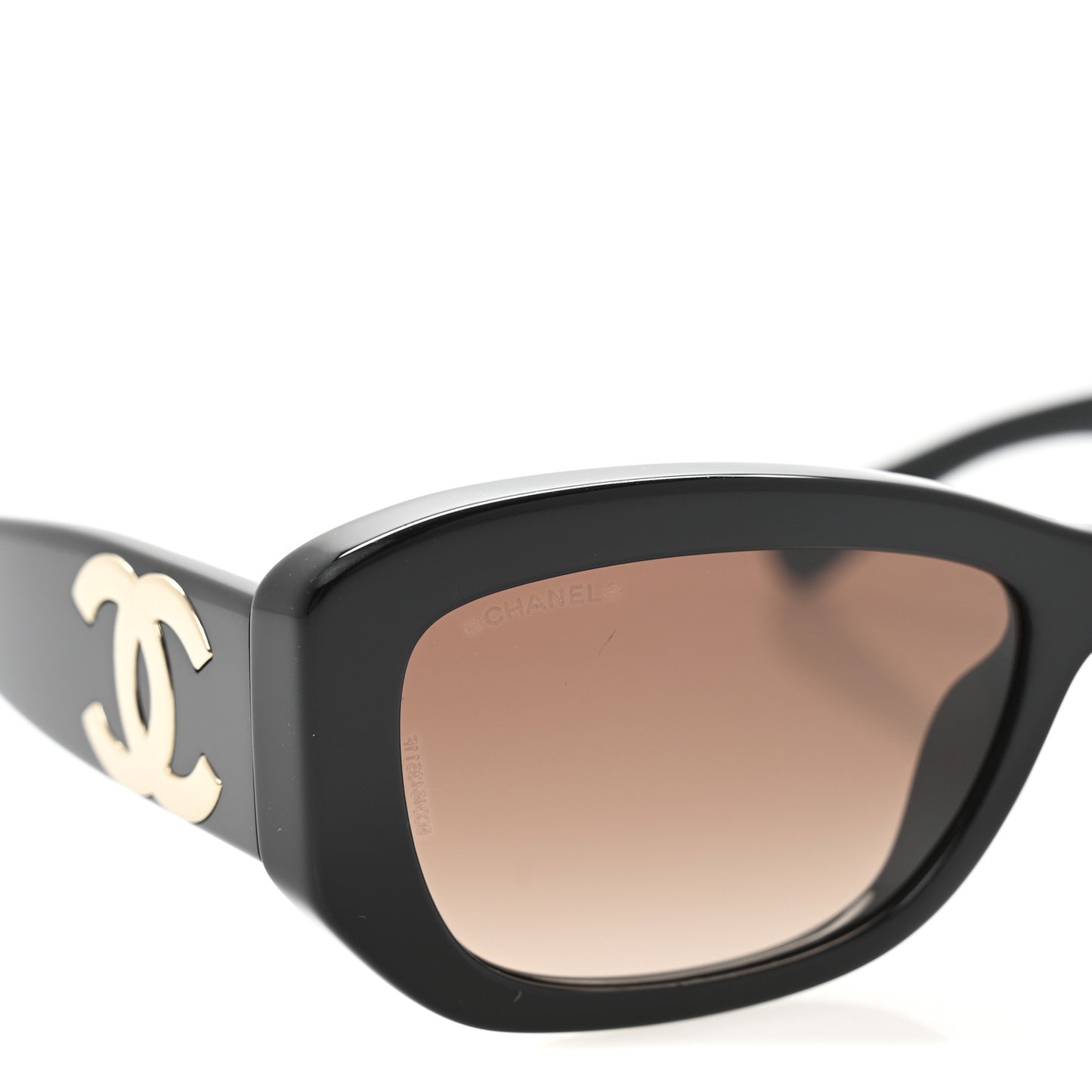 Acetate Rectangle Sunglasses 5493-A Black Brown