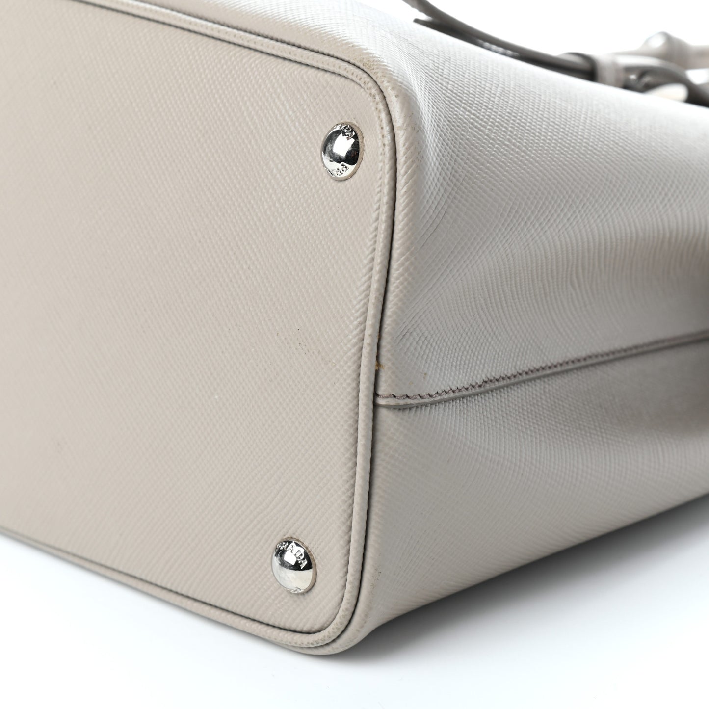 Saffiano Cuir Medium Double Handle Tote Argilla