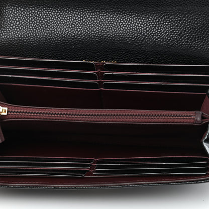 Chanel Caviar Quilted Large Gusset Flap Wallet Black 4 of 4